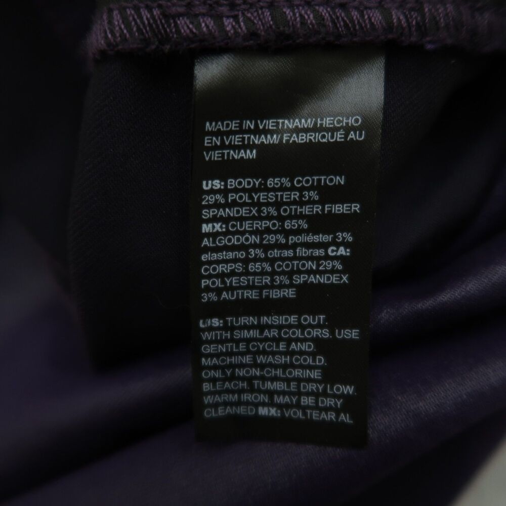 WHBM Jeans Women's Size 10L Purple High-Rise Skinny Coated Micro Jean 31" Inseam - Picture 12 of 16